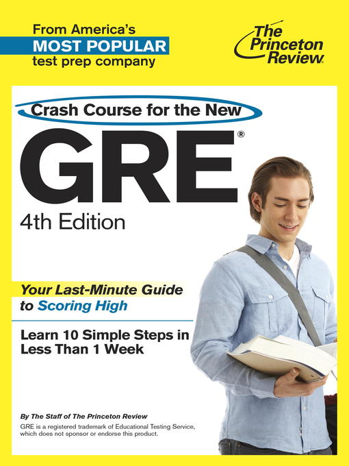 Click here to view title details for Crash Course for the New GRE by Princeton Review