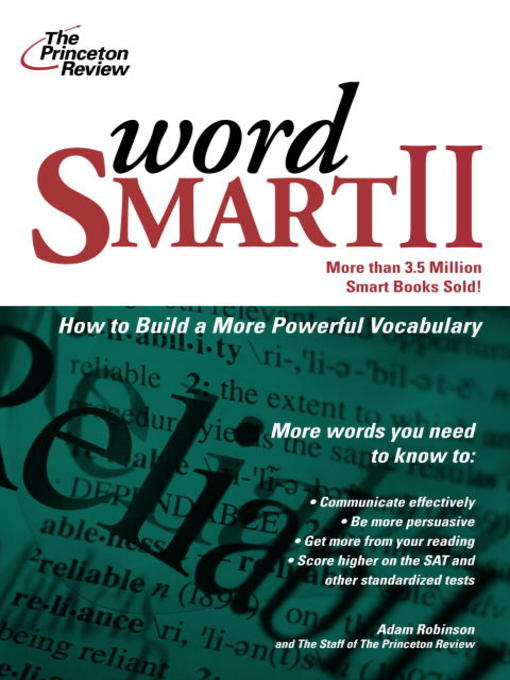 Click here to view title details for Word Smart II by Princeton Review