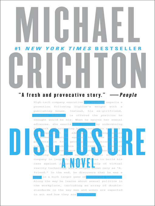 Click here to view title details for Disclosure by Michael Crichton