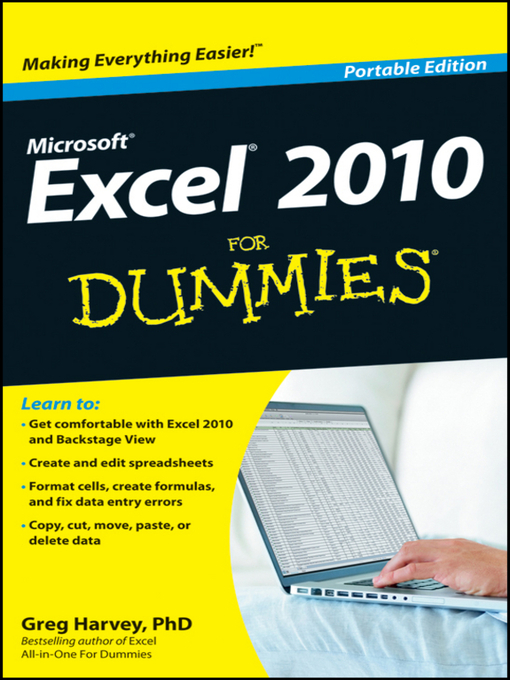 Click here to view title details for Excel 2010 For Dummies by Greg Harvey