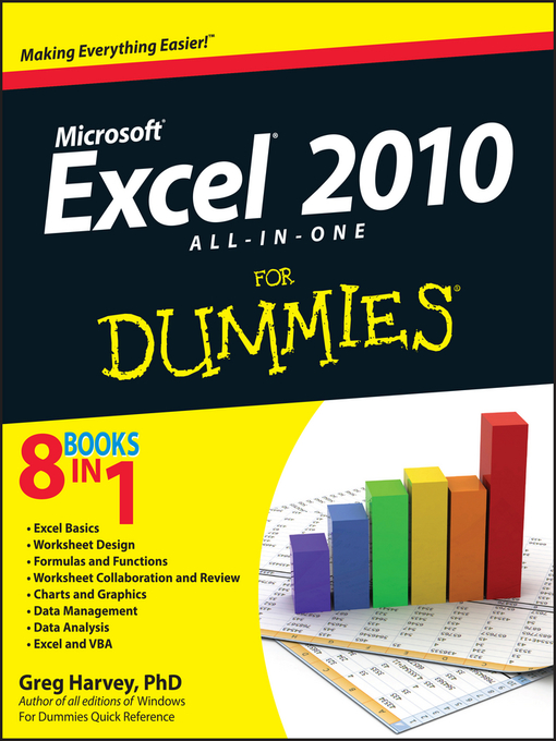 Click here to view title details for Excel 2010 All-in-One For Dummies by Greg Harvey