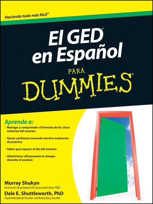 Click here to view title details for El GED en Espanol Para Dummies by Murray Shukyn