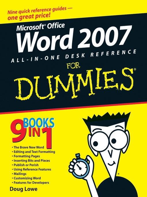 Click here to view title details for Word 2007 All-in-One Desk Reference For Dummies by Doug Lowe