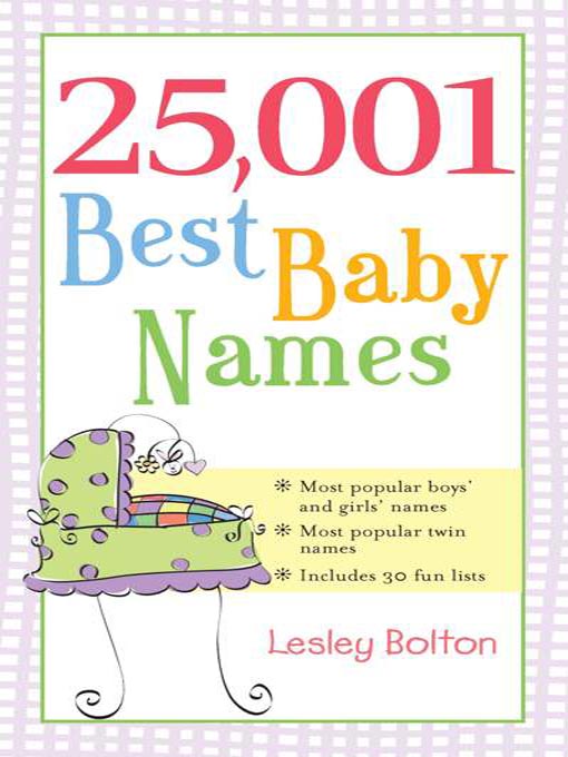 Click here to view title details for 25,001 Best Baby Names by Lesley Bolton