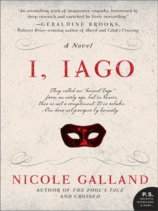 Click here to view title details for I, Iago by Nicole Galland