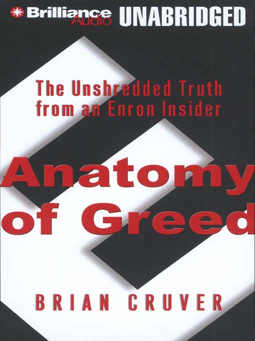 Click here to view title details for Anatomy of Greed by Brian Cruver