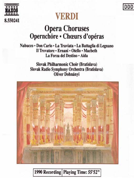 Click here to view title details for VERDI: Opera Choruses by Giuseppe Verdi