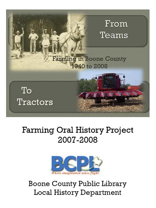 Click here to view title details for From Teams to Tractors by Boone County Public Library Local History Department