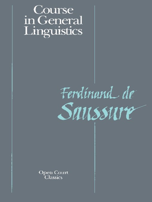 Course in General Linguistics (eBook)