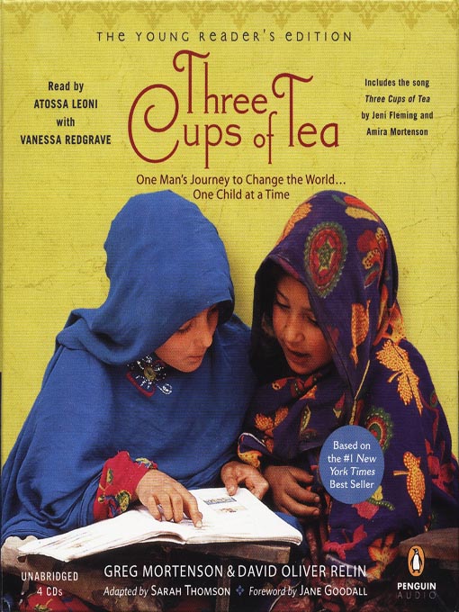 Click here to view title details for Three Cups of Tea by Greg Mortenson