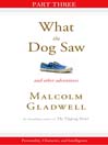 Personality, Character, and Intelligence by Malcolm Gladwell