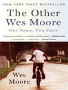 The Other Wes Moore By Wes Moore