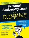 Personal Bankruptcy Laws For Dummies By James P. Caher