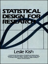 Statistical Design for Research