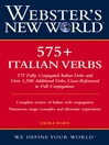 Webster's New World 575+ Italian Verbs@