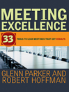 Click here to view title details for Meeting Excellence by Glenn M. Parker