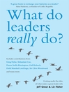 What Do Leaders Really Do