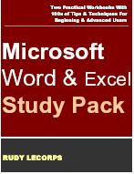 Microsoft Word & Excel Study Pack
