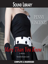 More Than You Know More Than You Know
