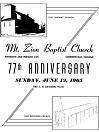 Mt. Zion Baptist Church 77th Anniversary