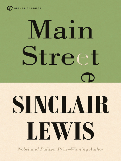 Click here to view title details for Main Street by Sinclair Lewis