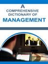 A Comprehensive Dictionary of Management